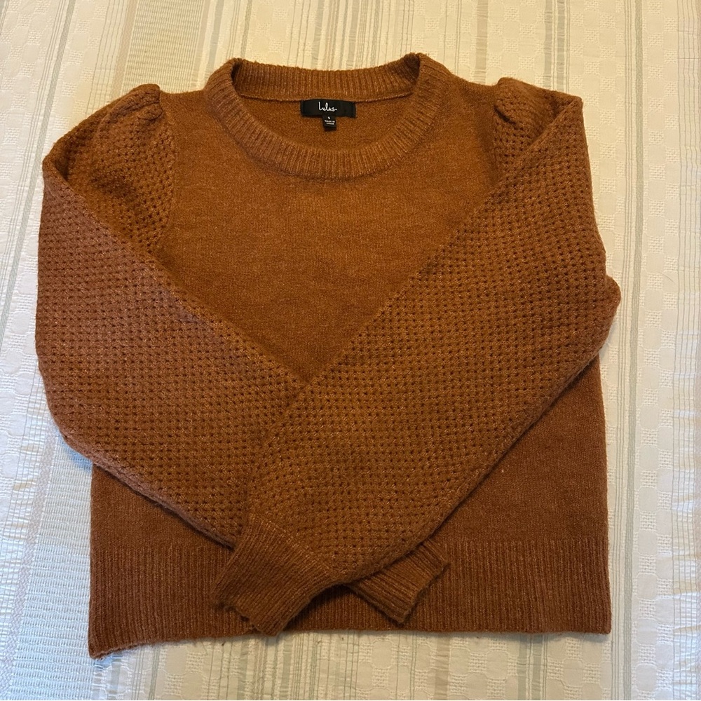 Lulu's Burnt Orange Knit Sweater